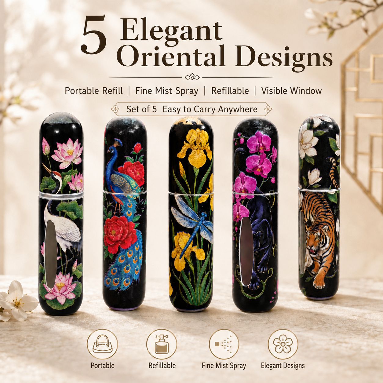 Perfume Fragrance Direct - Conjunto de 5 Frascos de Spray