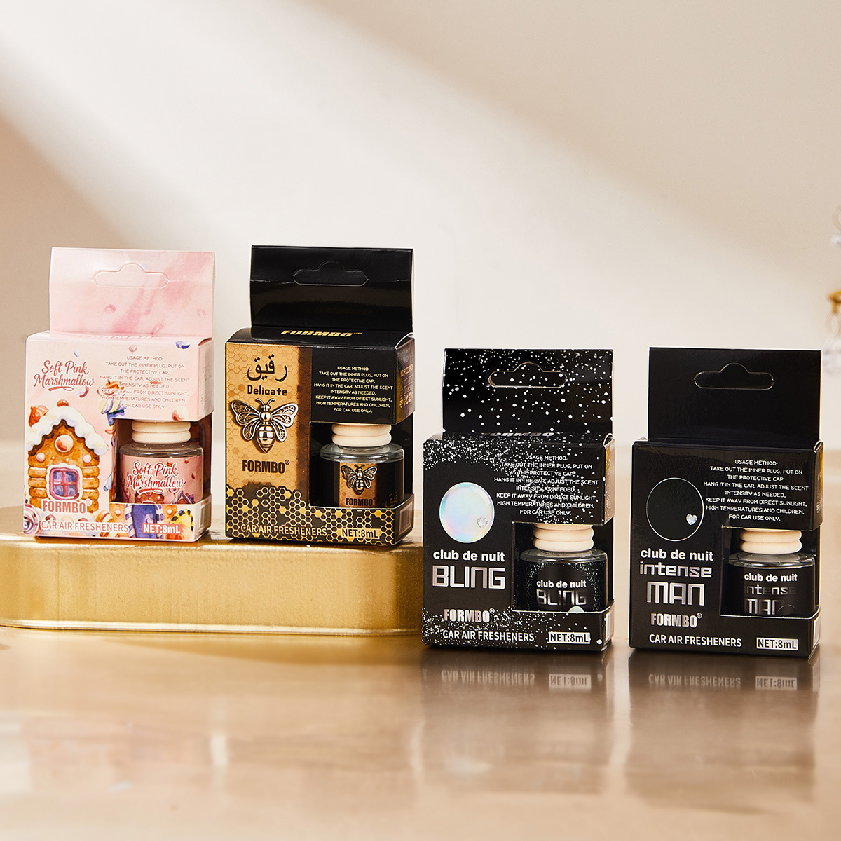 Perfume Aqua Fragrance - Perfume para Carro Suspenso, 4 Aromas