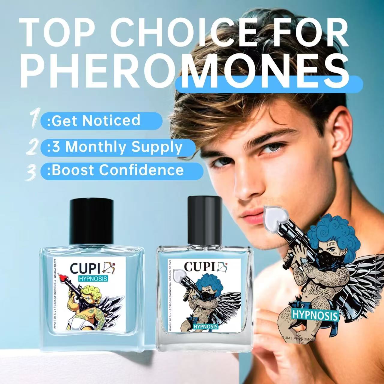 Perfume Aqua Fragrance - 10/50ml cupido feromônio hipnose perfume original