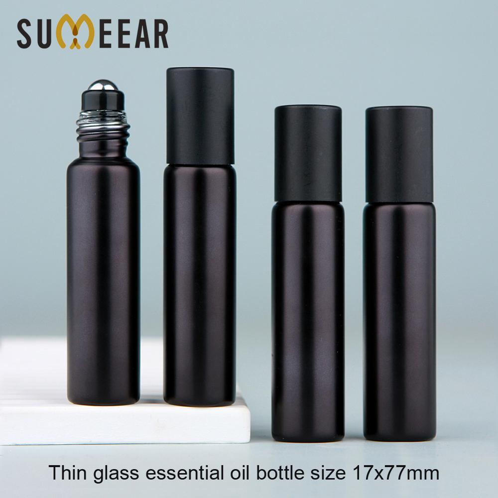 Attar Oil Roll On - 50/100 pçs/lote 10ml 5ml preto fosco