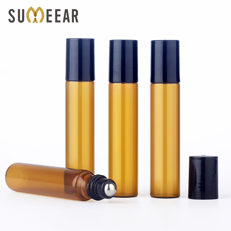 Attar Oil Roll On - Garrafas de vidro marrom recarregáveis, Garrafa