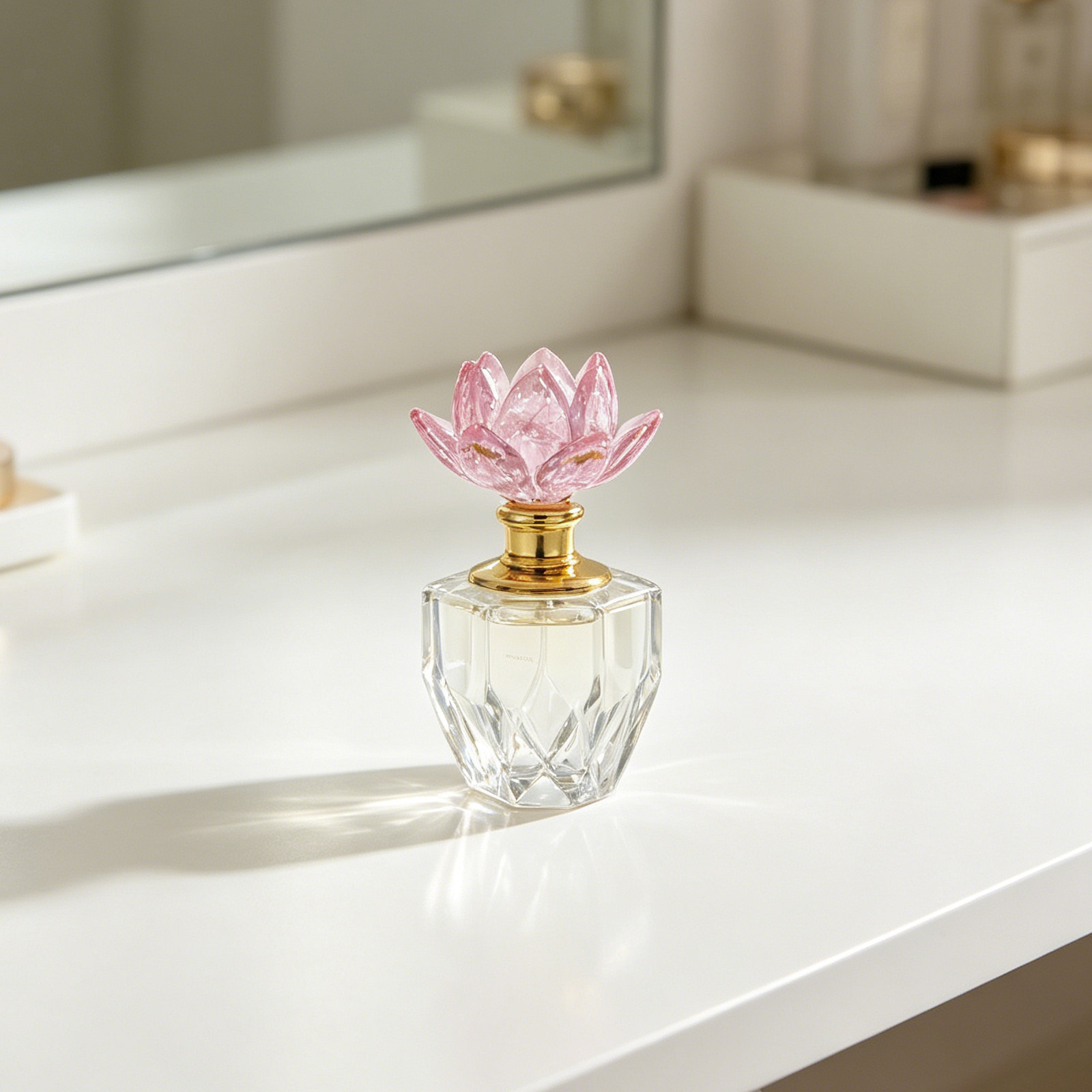 Perfume Refill Bottle - Frasco de Perfume de Cristal Rosa