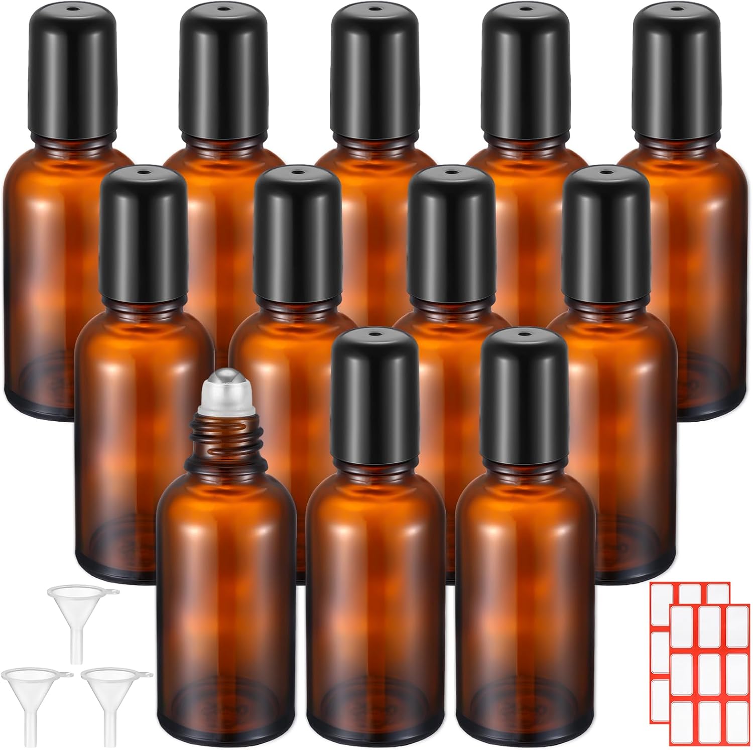 Attar Oil Roll On - 5/10/15/20/30/50/100ml garrafa de rolo âmbar vidro