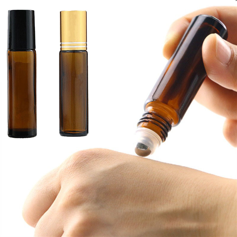Attar Oil Roll On - Frascos roll-on vazios de vidro âmbar,