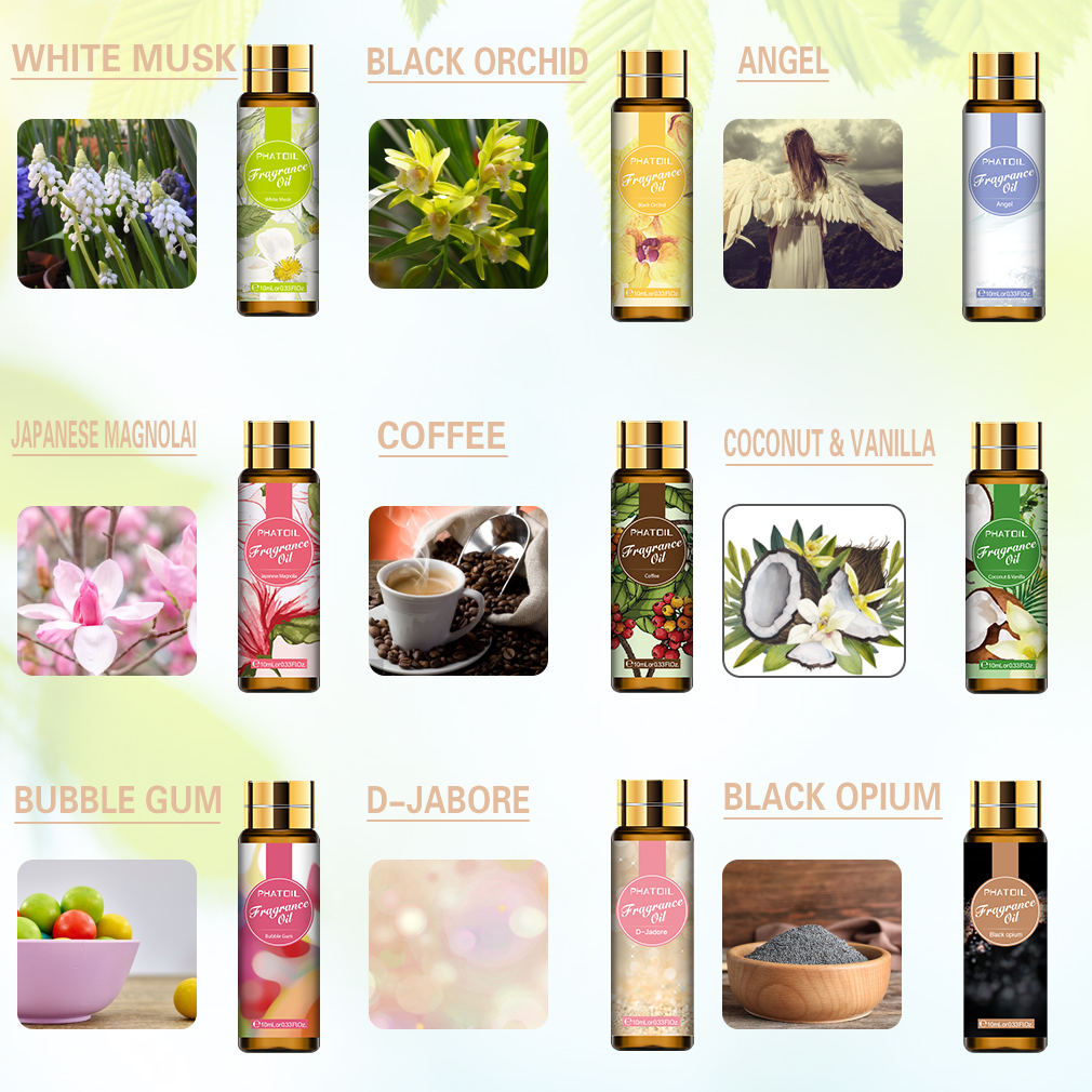 PHATOIL 9 peças 10ml Óleo Esse - Musk White Oil avaliação e preço