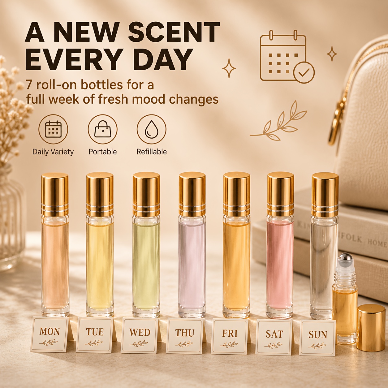 Frasco roll-on de vidro de 7/1 - Attar Oil Roll On avaliação e preço