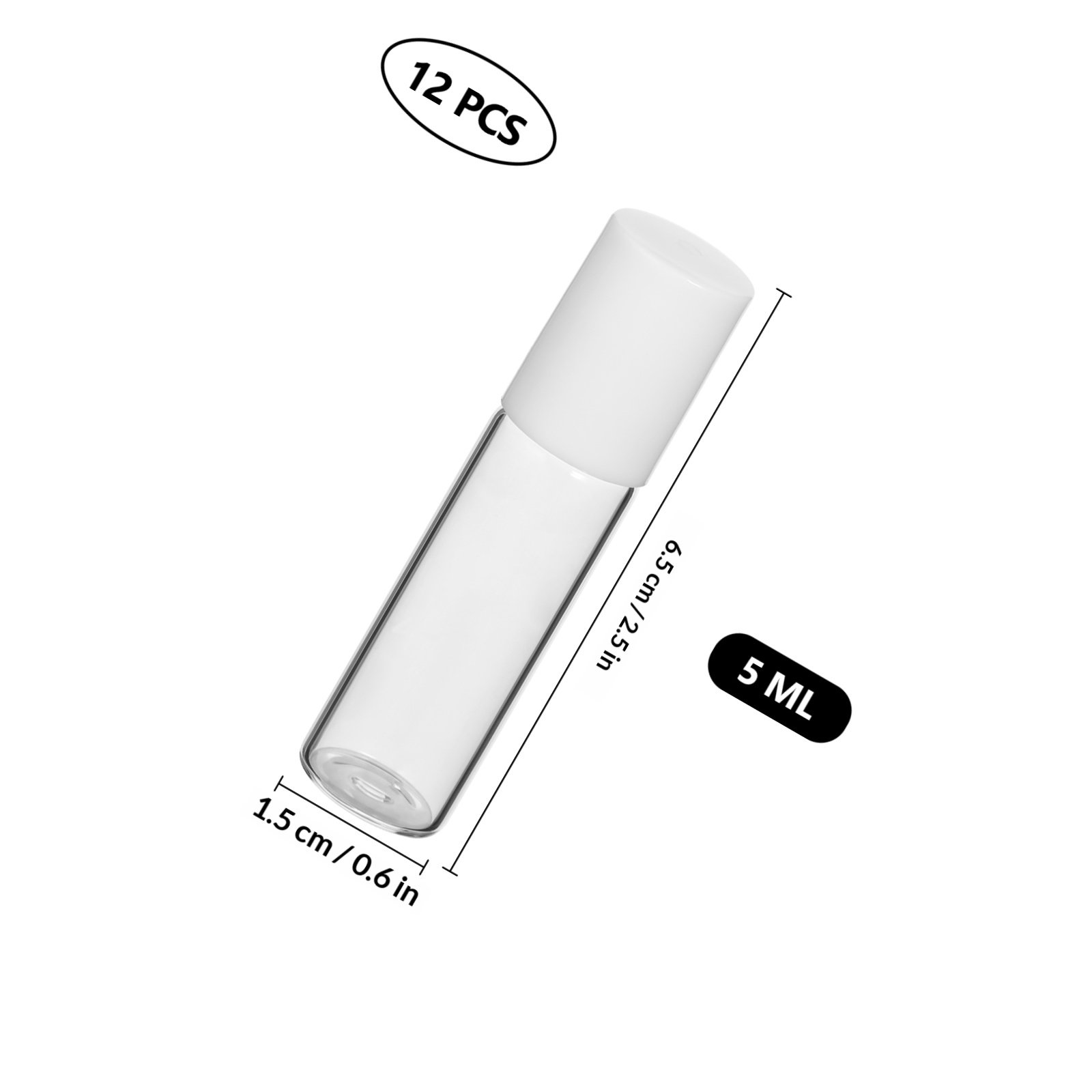 12 Frascos de Vidro de 5ml par - Perfume Refill Bottle avaliação e preço
