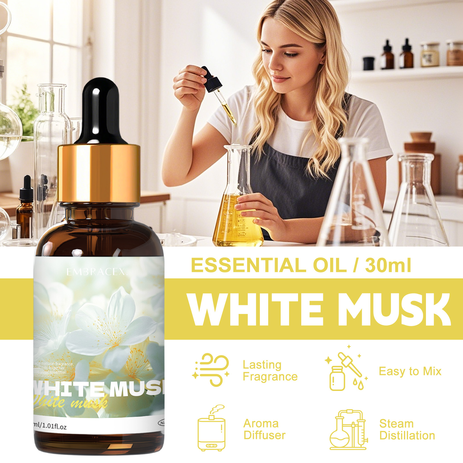 Óleo essencial de almíscar bra - Musk White Oil avaliação e preço