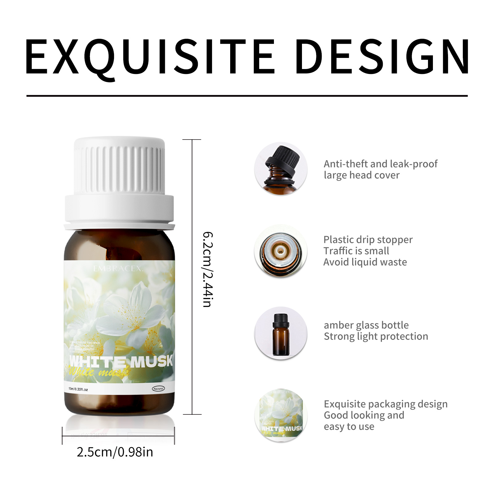 Óleo de Almíscar Branco 10ml,  - Musk White Oil avaliação e preço