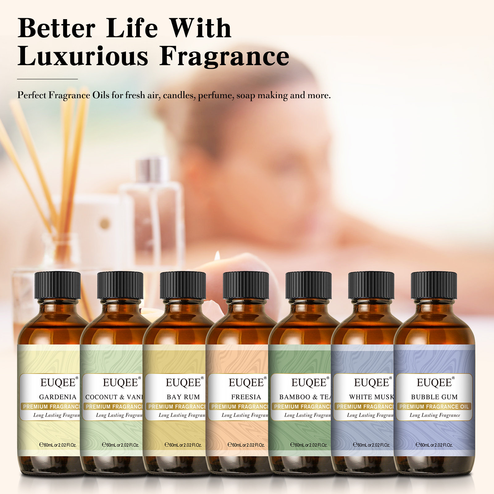 Euqee 10ml/60ml óleo de fragrâ - Musk White Oil avaliação e preço